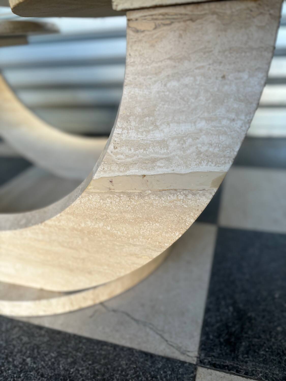 Italian travertine coffee table