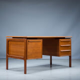 Mid-century teak freestanding desk from GV Møbler, 1960s