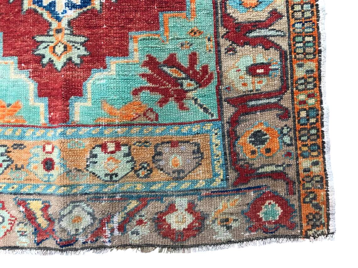Small Handknotted Vintage Rug