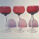 Six crystal wine glasses Val Saint Lambert model Saumur.