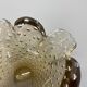 Glass bowl element shell ashtray murano bubble, italy 1970s