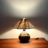 Ceramic lamp and its recycled cotton lampshade