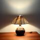 Ceramic lamp and its recycled cotton lampshade
