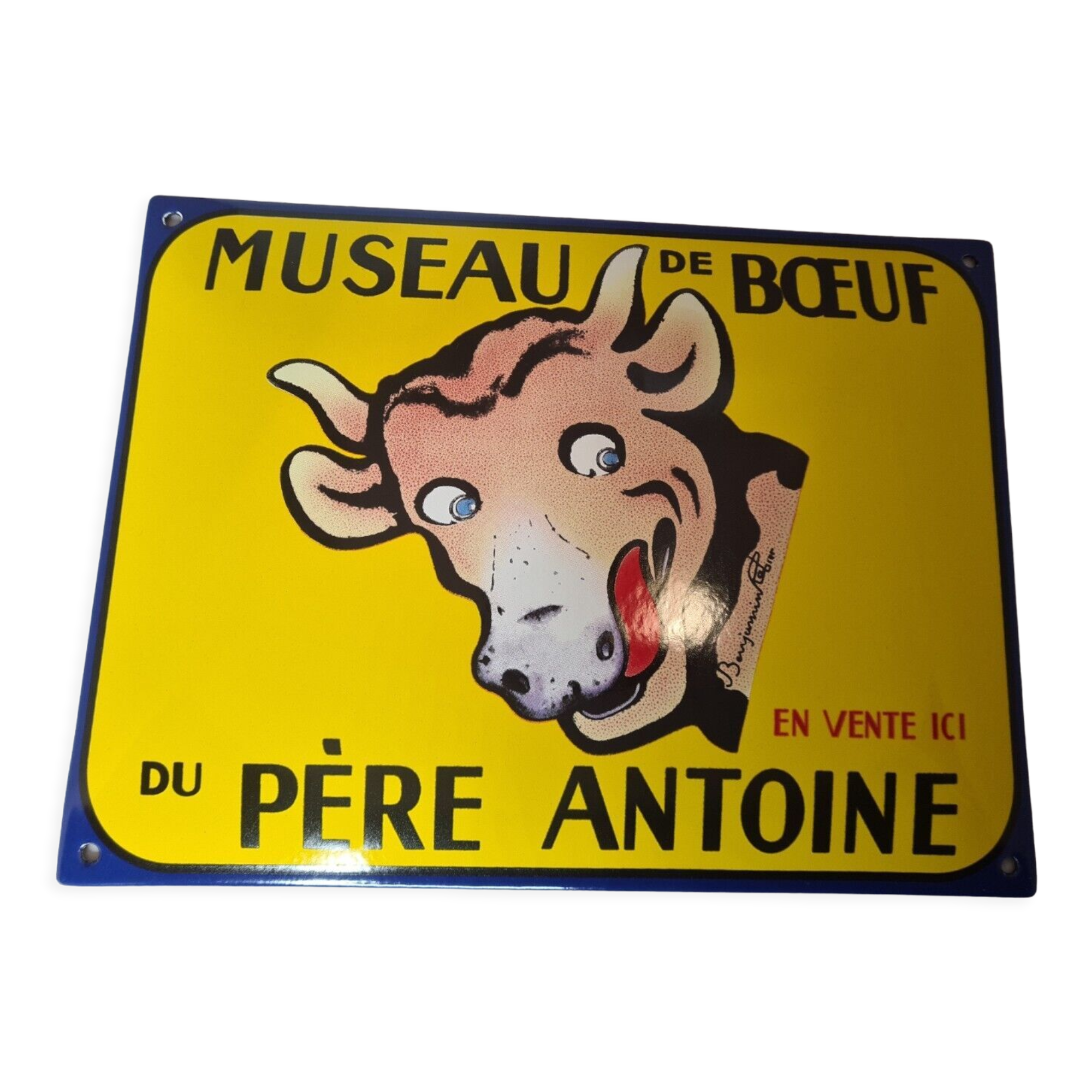 Enamelled ox muzzle plate of Father Antoine