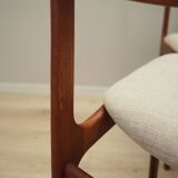 Set of four teak chairs, Danish design, 1960s, manufactured by N. & K. Bundgaard Rasmussen