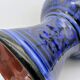 Grand Vase Balustre en Céramique Safi - Décor Géométrique Bleu Noir - Maroc