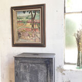 Oil on canvas framed "garden"