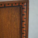 Modern Danish secretary, unique handmade oak, mid-20th century.