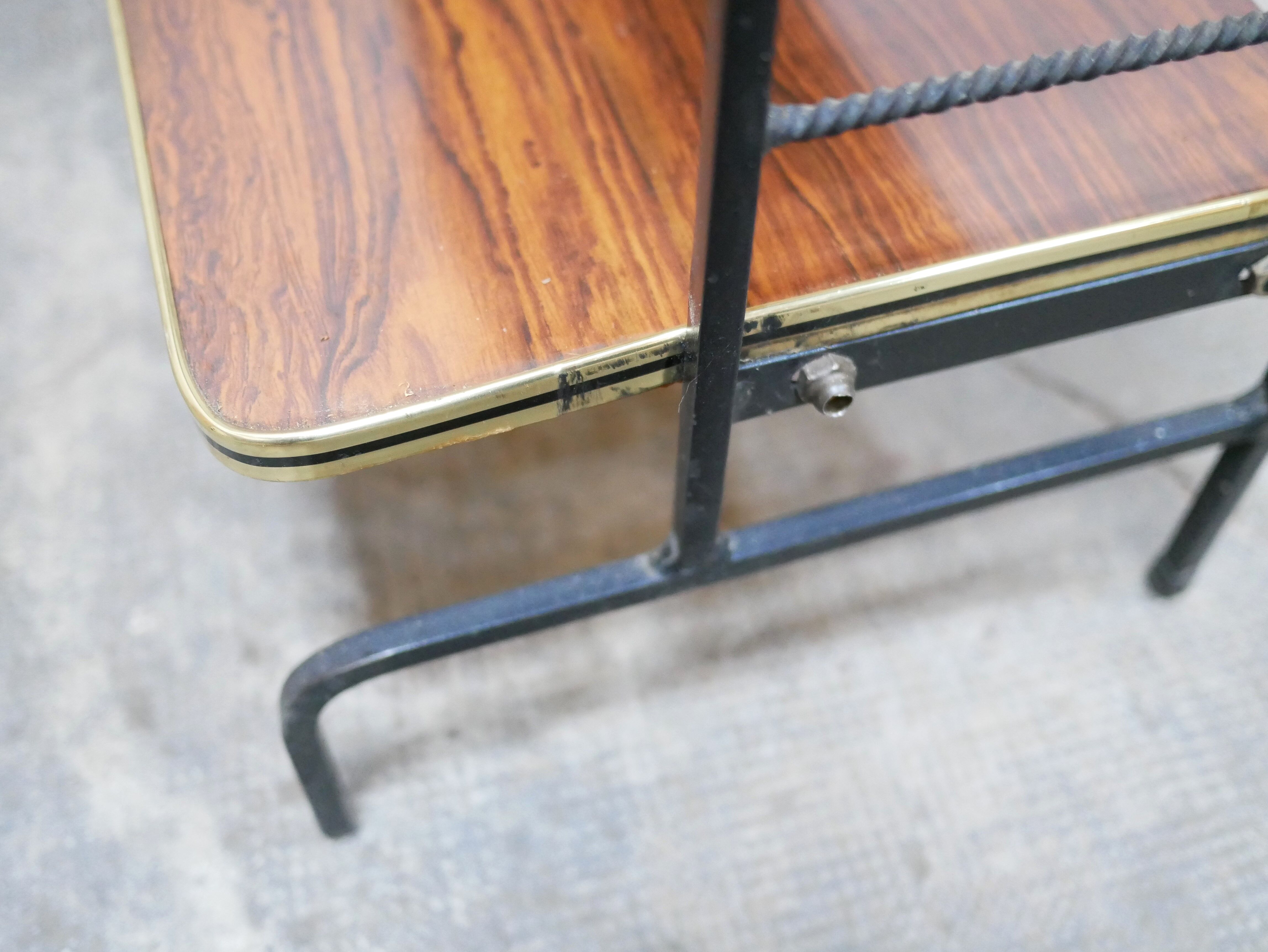 Vintage metal and formica shelf accent furniture