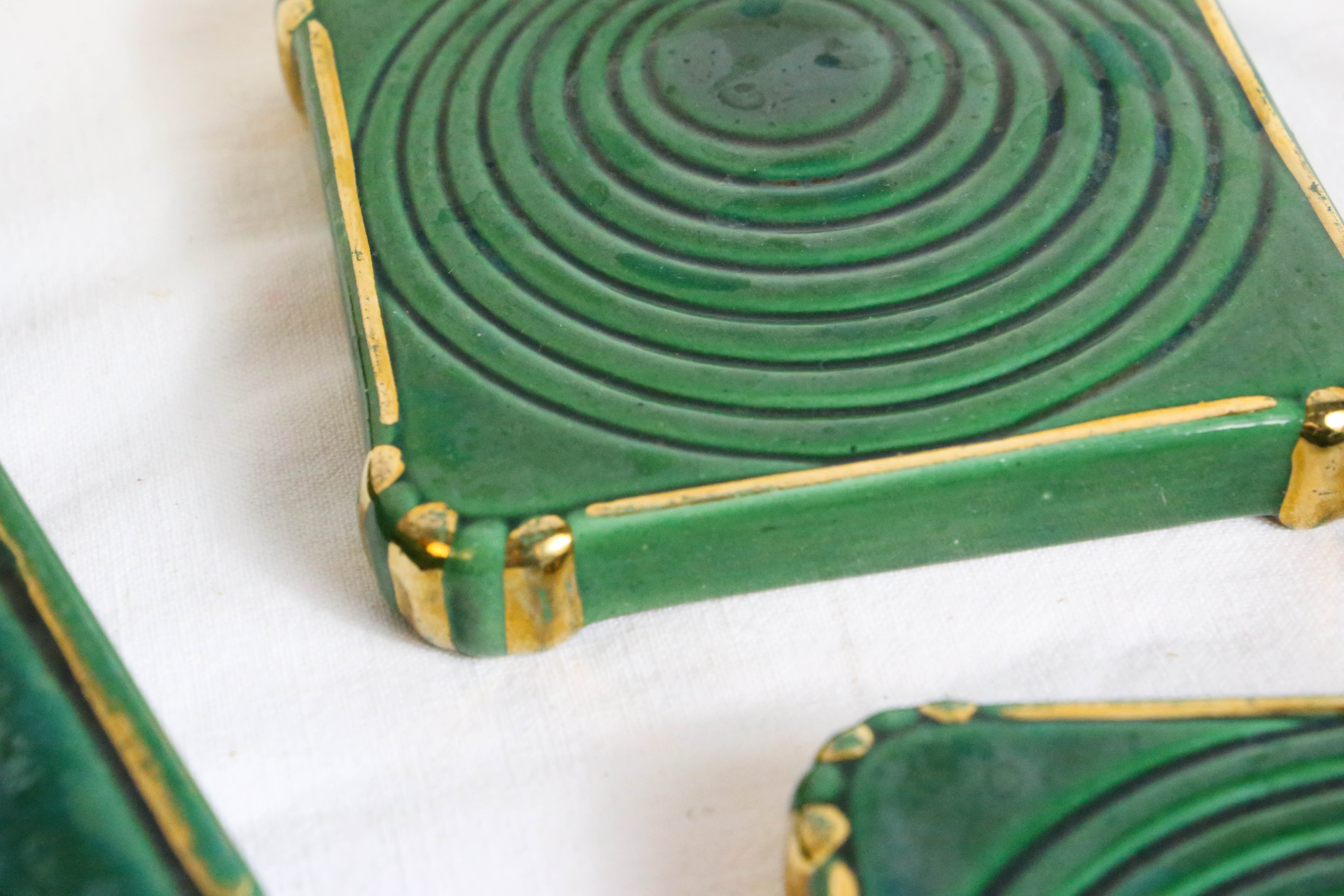 Underside and underside of bottles, art deco, vintage