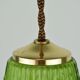 Old Rewired Green Textured Glass Pendant