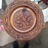 Vintage carved decorative plate