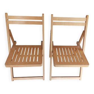 Chaise pliable en hêtre naturel