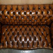 Canapé Chesterfield victorien en cuir serpentin teint à la main