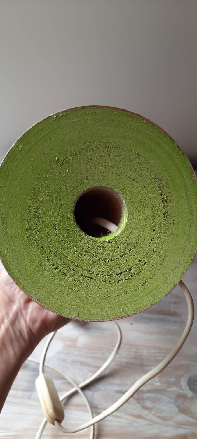 Vintage apple green table lamp