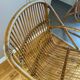Rare pair of vintage rattan and wicker armchairs from the 1950s