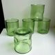 Set of 5 glasses bubbled glass style biot years 60-70