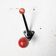 Vintage wall coat rack with red balls, Feraud style – 1950