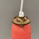 Small, beautiful hanging lamp in Art Deco style with brass top.