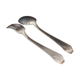 23-piece silver metal art deco cutlery set