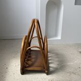 Rattan magazine holder