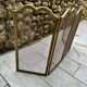 Vintage brass fireplace screen