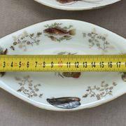 Pair of vintage marine-themed dishes in Berry porcelain.