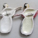 Couple of ceramic wall-mounted Arlesiennes