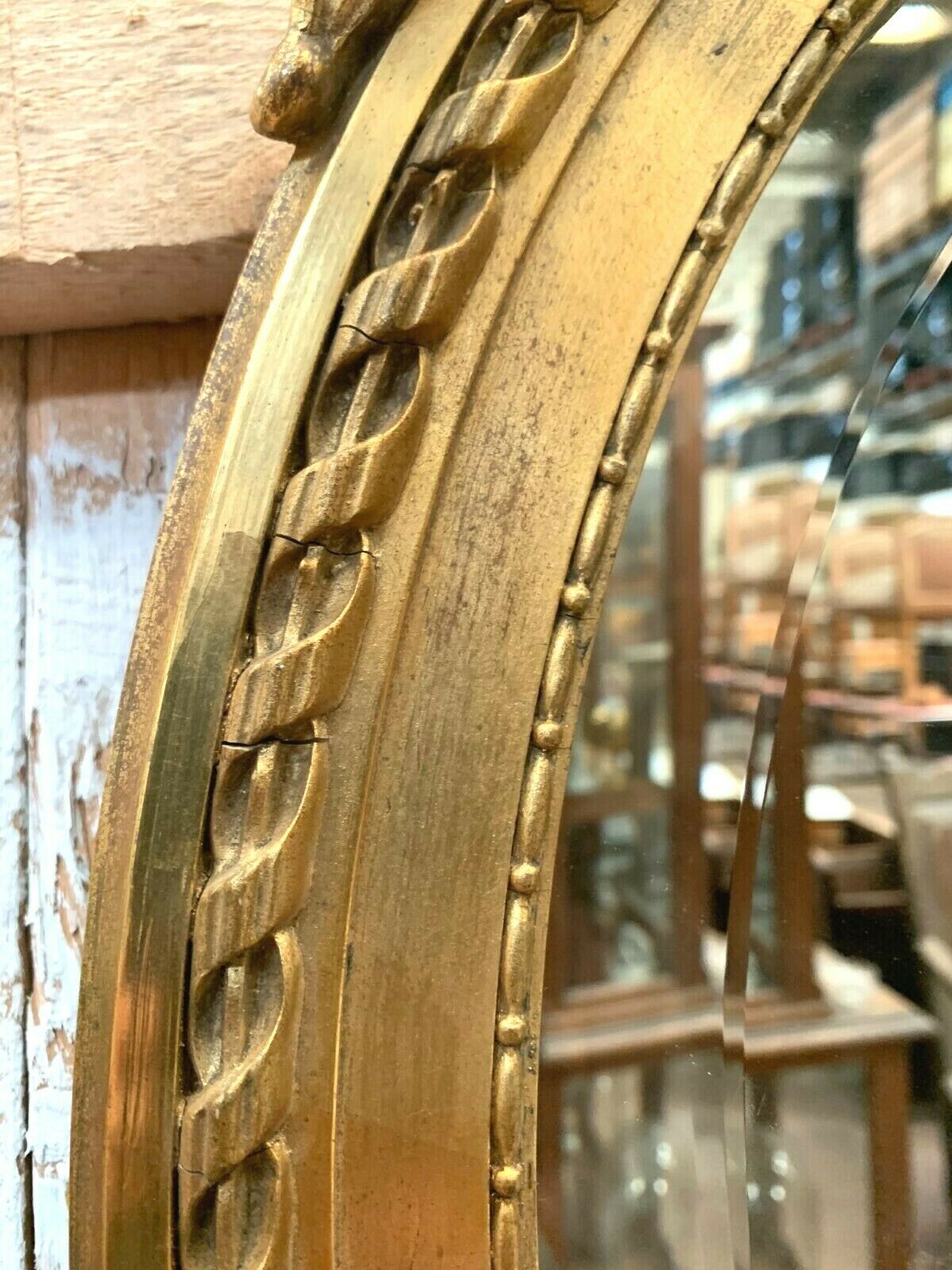 Louis xvi style mirrors in wood and gilded stucco xx century