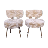 Pair of vintage "rug" pelfran chairs