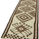 Turkish Handwoven Vintage Herki Kilim 95 cm x 373 cm
