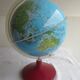 vintage world map, burgundy plastic base