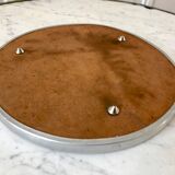 Silver round mirror top 50s