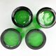 4 verres gobelets en verre vert émeraude, 1970