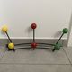 Metal coat rack with 6 wooden balls, 1950s-1960s