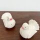 Ceramic salt and pepper set in white doves