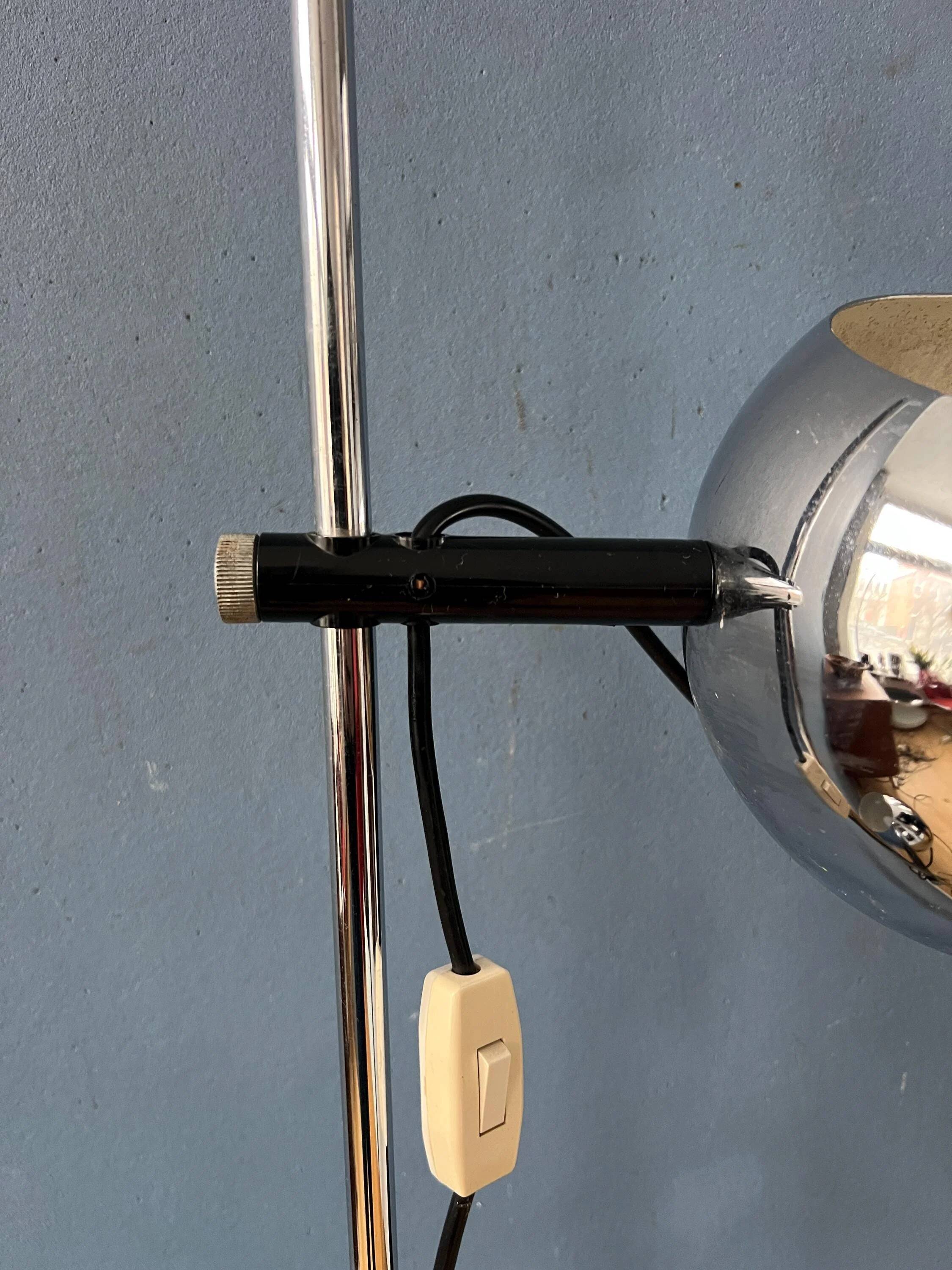 Chrome ball floor lamp Herda Mid-Century 1970s