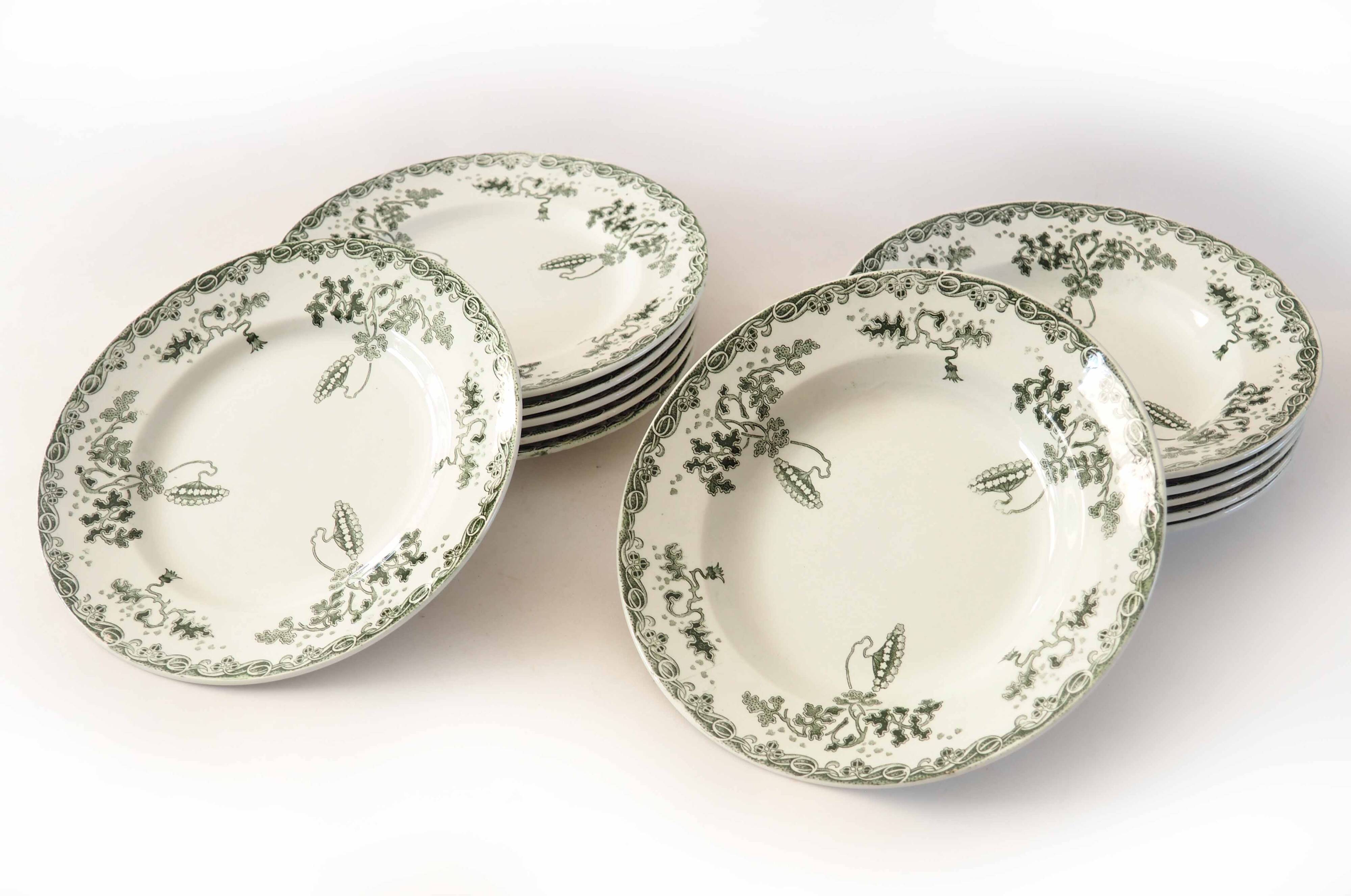 6 Terre de fer Modernstyle deep plates