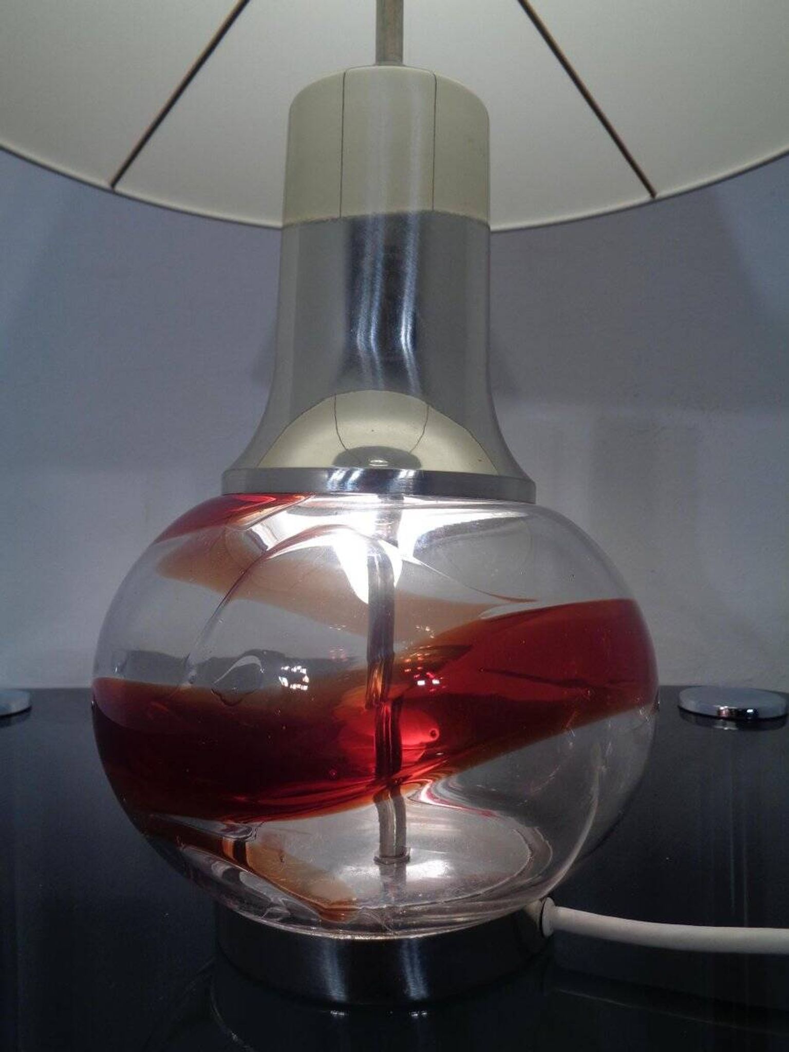 Italian Glass Floor Lamp, 1970s