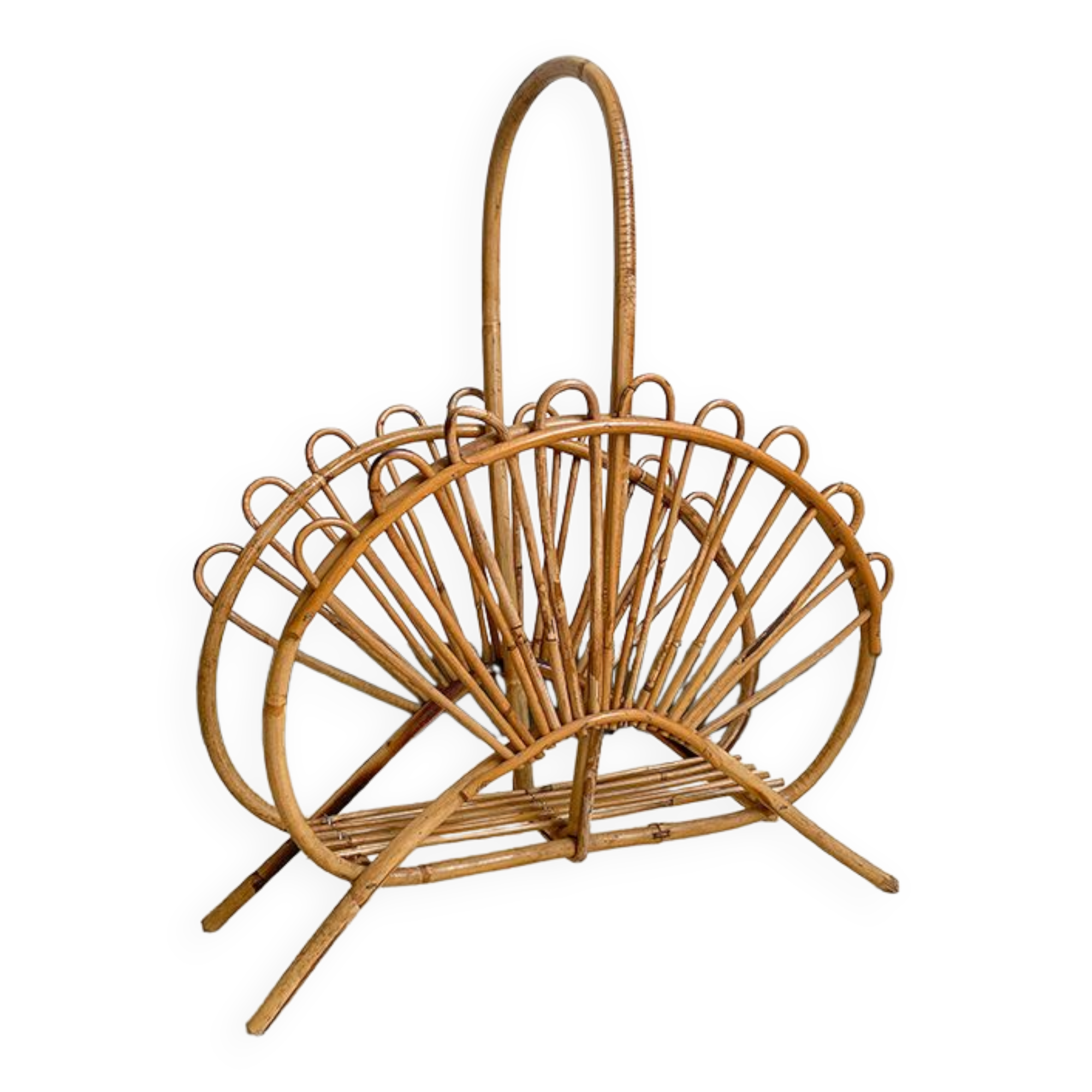 Rattan magazine holder