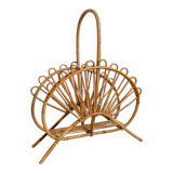 Rattan magazine holder