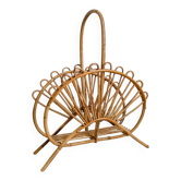 Rattan magazine holder