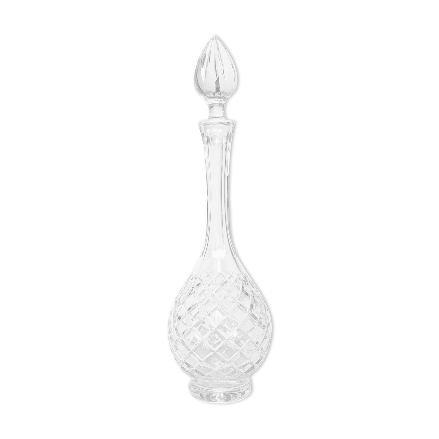Carved crystal decanter