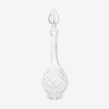 Carved crystal decanter