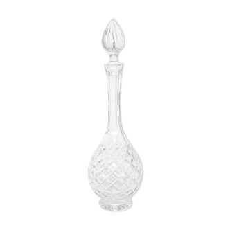 Carved crystal decanter