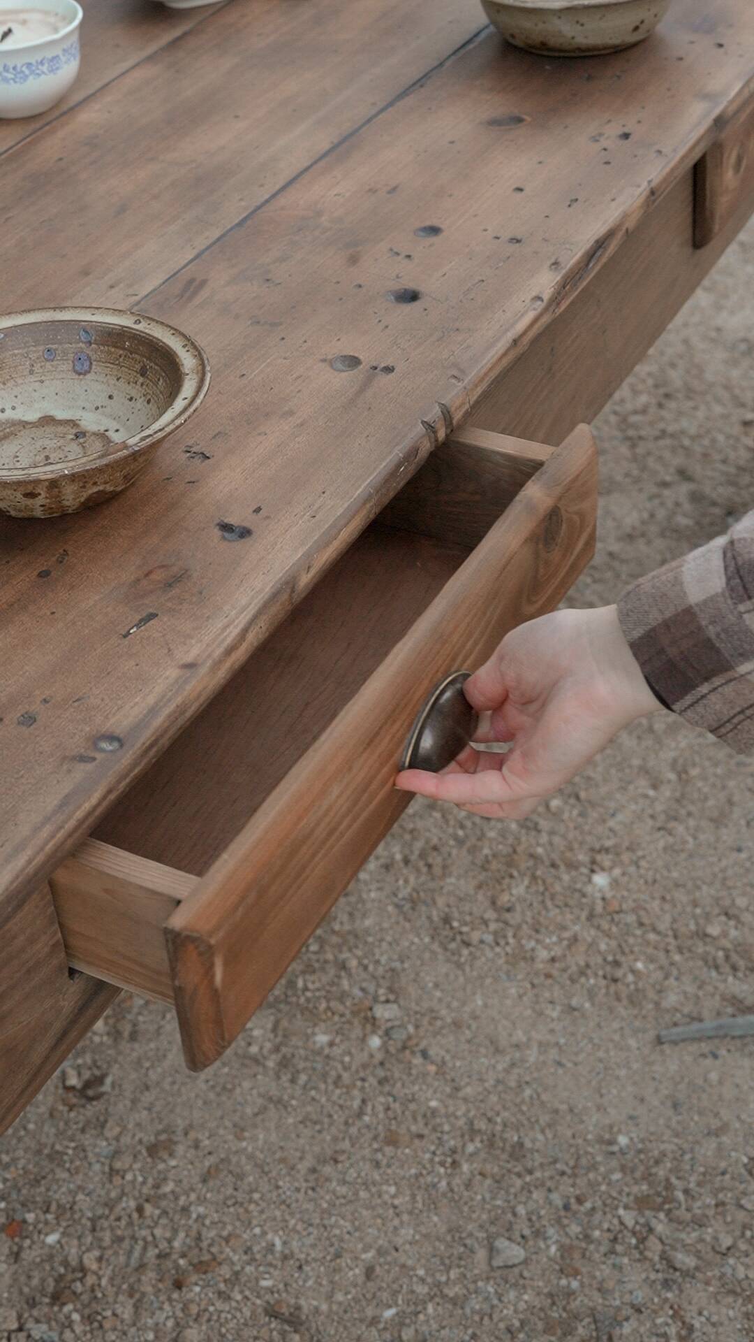 Renovated rustic farmhouse table
