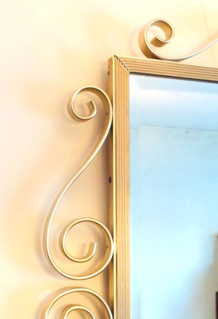 Golden mirror "Hollywood Regency" 50s Vintage (78 x 63.5)