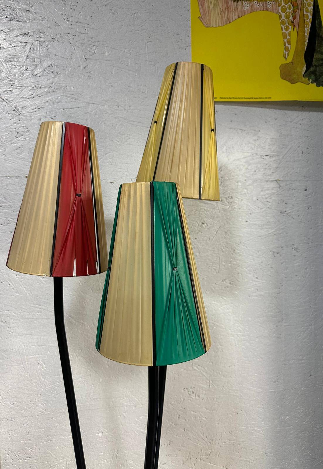 1960s three-branch floor lamp