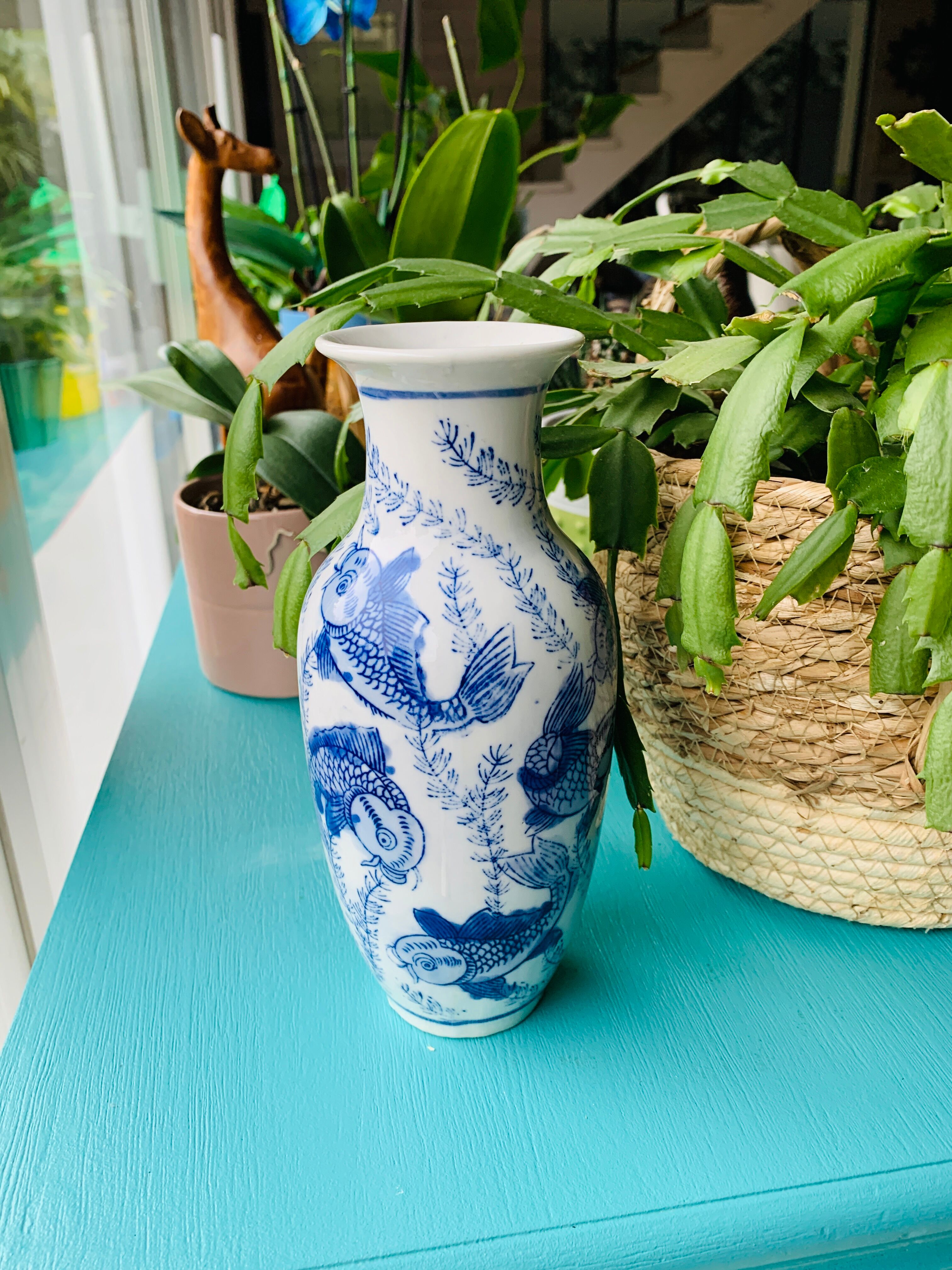 Chinese fish vintage vase