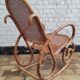 Vintage rocking chair in rattan and cane.